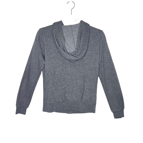 PINK VS Gray/Red Plaid Graphic Full Zip Hooded Jacket Womens SZ XS Fleece Lined - Picture 5 of 5